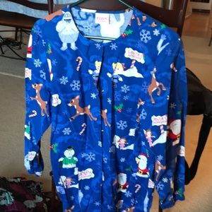 Christmas Nursing Scrub Jacket